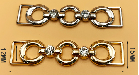 70x15mm,9g Rose Gold Diamond-Decorated Ladies Shoe Buckles High Mobility Metal Pin Buckles Factory Direct Electroplating Process High